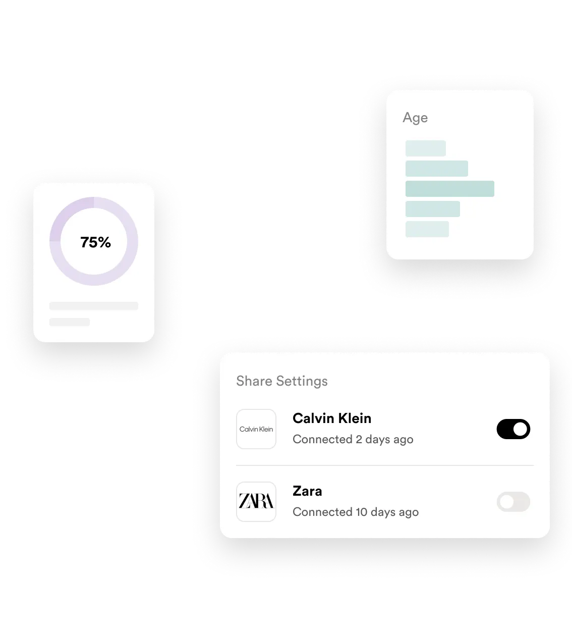 three different types of cell phones with numbers on them