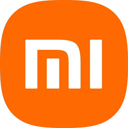 an orange and white icon of the letter m